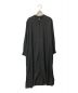 BLURHMS（ブラームス）の古着「WASHED SILK SHIRT DRESS blurhms ブラームス ロングシャツ シャツワンピース バンドカラー BHS22FTL01」｜ブラック