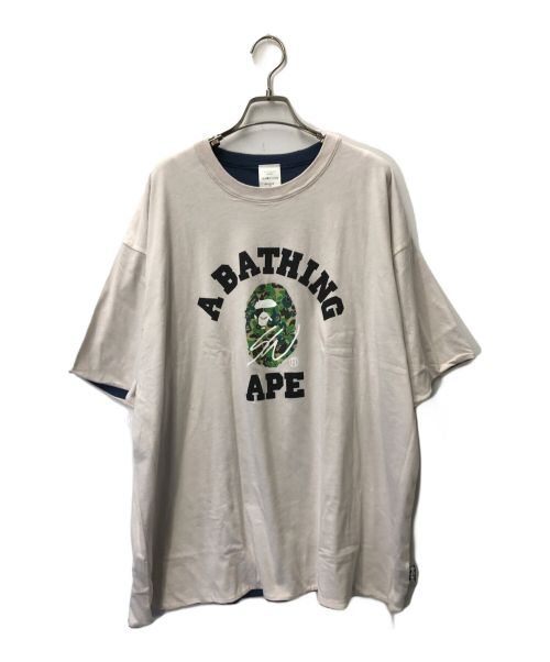 A BATHING APE（アベイシングエイプ）A BATHING APE (アベイシングエイプ) REVERSIBLE TEE/001ＣＳＫ231905Ｃ ベージュ サイズ:SIZE XLの古着・服飾アイテム