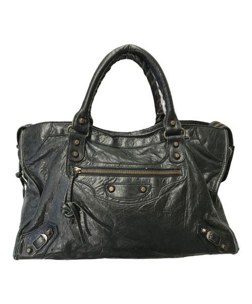 BALENCIAGA（バレンシアガ）BALENCIAGA (バレンシアガ) THE CITY ザ・シティ エディターズトートバッグ/115748/ハンドバッグ/ショルダーバッグ/2way ブラックの古着・服飾アイテム