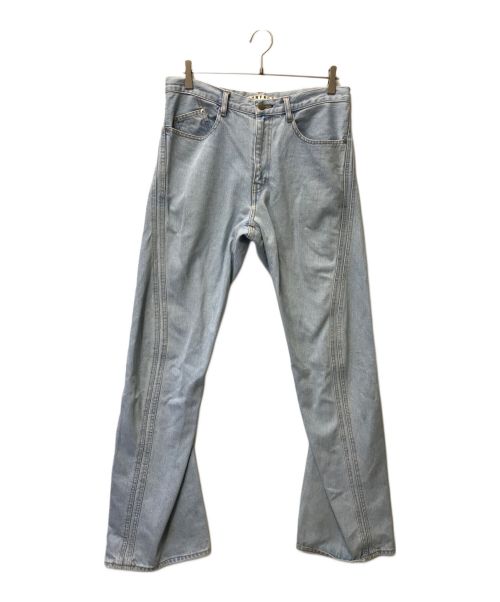 NVRFRGT（ネヴァーフォーゲット）NVRFRGT (ネヴァーフォーゲット) 3D Twisted Jeans/NF231P01C/ツイスト/デザインデニム インディゴ サイズ:SIZE 3の古着・服飾アイテム