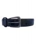 RALPH LAUREN（ラルフローレン）の古着「Genuine Alligator Sterling Belt RALPH LAUREN アリゲーター レザー ブラック 2118450」｜ブラック