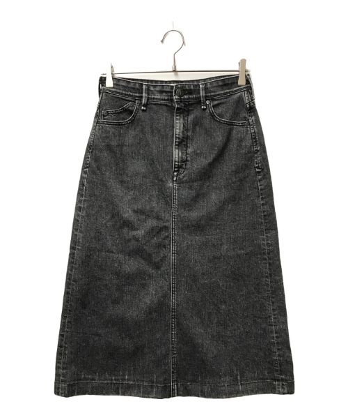 YANUK（ヤヌーク）YANUK (ヤヌーク) ロング Ａライン スカート YANUK ヤヌーク デニムスカート denimskirt ブラックデニム 日本製 57193039 グレー サイズ:Mの古着・服飾アイテム