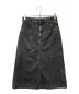 YANUK（ヤヌーク）の古着「ロング Ａライン スカート YANUK ヤヌーク デニムスカート denimskirt ブラックデニム 日本製 57193039」｜グレー