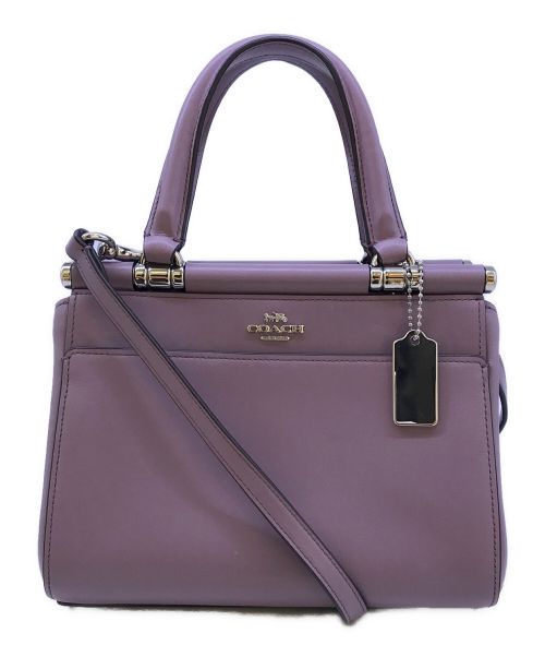 COACH（コーチ）COACH (コーチ) 2WAYショルダーバッグ/31918/ハンドバッグ/ショルダーバッグ/カバン/レザーバッグ パープルの古着・服飾アイテム