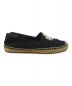 TORY BURCH FLAT ESPADRILL TORY BURCH トリーバーチ Weston Black Recycled Canvas/Leather Espadrille Shoes スリッポン 春夏 75980 エスパドリーユ：5000円