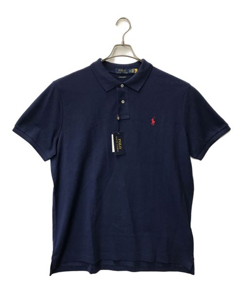 POLO RALPH LAUREN（ポロ・ラルフローレン）POLO RALPH LAUREN (ポロ・ラルフローレン) 半袖ポロシャツ/ロゴ刺繍/ネイビー/紺/POLO RALPHLAUREN/ポロラルフローレン ネイビー サイズ:XL 未使用品の古着・服飾アイテム