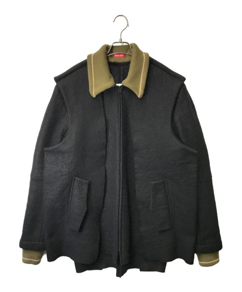 UNDERCOVER（アンダーカバー）UNDERCOVER (アンダーカバー) small parts ウールギミックジャケット UNDERCOVER アンダーカバー 98-99AW EXCHANGE期 エクスチェンジ 日本製 C147 ブラック サイズ:Lの古着・服飾アイテム