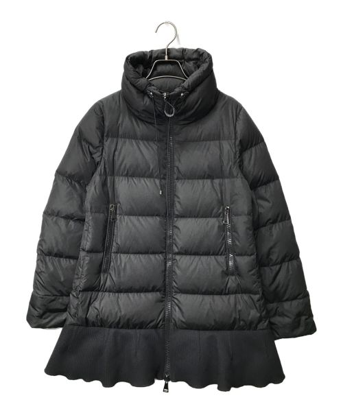 MONCLER（モンクレール）MONCLER (モンクレール) VIBURNUM GIUBBOTTO ダウンジャケット MONCLER モンクレール ダウンコート ロングジャケット ペプラム ルーマニア製 C20934996380 54155 ブラックの古着・服飾アイテム