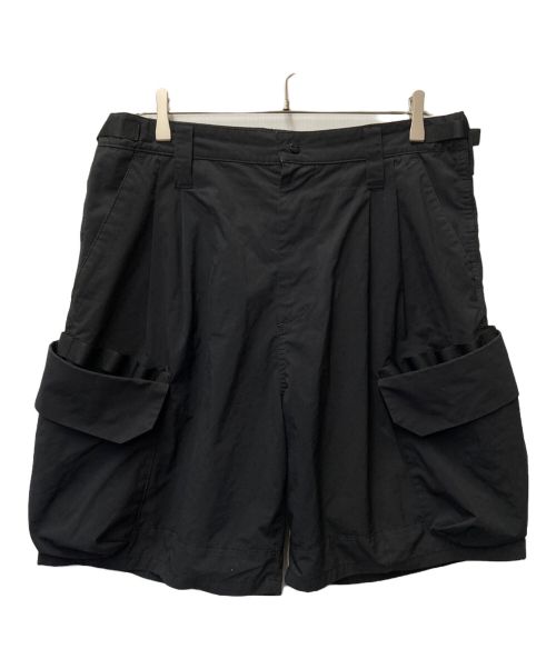 meanswhile（ミーンズワイル）meanswhile (ミーンズワイル) Luggage Cargo Shorts ハーフパンツ meanswhile ミーンズワイル MW-PT21107 ブラック サイズ:03の古着・服飾アイテム