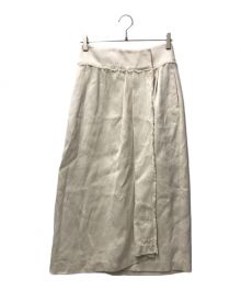 ebure（エブール）の古着「Heavy Linen Skirt EBURE エブール 3110500127」｜アイボリー