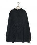 MITTANミッタン）の古着「三重織の綿麻シャツ/MITTAN/ミッタン/日本製」｜ネイビー