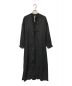 fig LONDON（フィグロンドン）の古着「LINEN ribbon gown dress/70-01-OP-016-20-1/fig London/フィグロンドン」｜ブラック