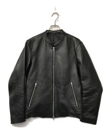 LIDnM（リドム）の古着「ラムレザーシングルライダースジャケット/L17SS-17/ラムレザー/シープレザー/羊革」｜ブラック