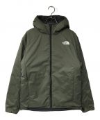 THE NORTH FACEザ ノース フェイス）の古着「Reversible Anytime Insulated Hoodie/リバーシブルエニータイムインサレーテッドフーディ/NY81979/中綿ジャケット」｜グレー×カーキ