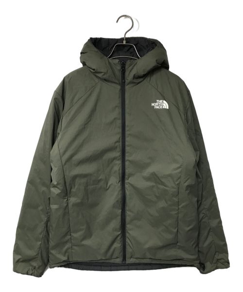 THE NORTH FACE（ザ ノース フェイス）THE NORTH FACE (ザ ノース フェイス) Reversible Anytime Insulated Hoodie/リバーシブルエニータイムインサレーテッドフーディ/NY81979/中綿ジャケット グレー×カーキ サイズ:Mの古着・服飾アイテム