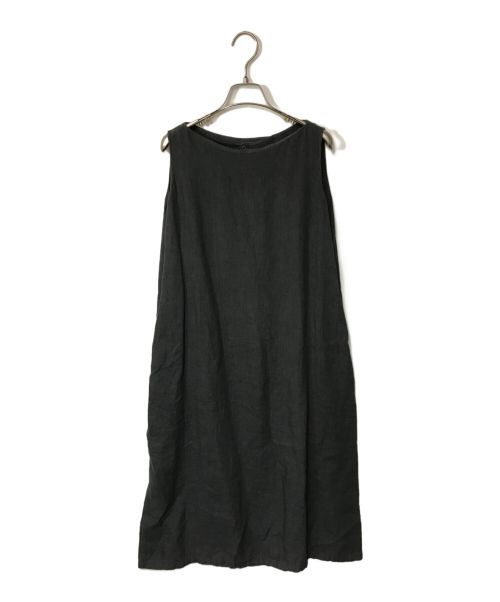 evam eva（エヴァムエヴァ）evam eva (エヴァムエヴァ) linen sleeveless one piece リネンスリーブレスワンピース evam eva エヴァムエヴァ 日本製 V221T963 グレー サイズ:FREEの古着・服飾アイテム