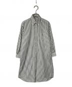 SAMMLER SHIRT MAKERSザムラーシャツメイカーズ）の古着「シャツワンピース/110-572-03/SAMMLER SHIRT MAKERS/ザムラーシャツメイカーズ/日本製」｜ホワイト×ブラック