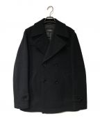 BURBERRY BLACK LABELバーバリーブラックレーベル）の古着「Pコート BURBERRY BLACK LABEL バーバリーブラックレーベル D1F70-213-28」｜ブラック