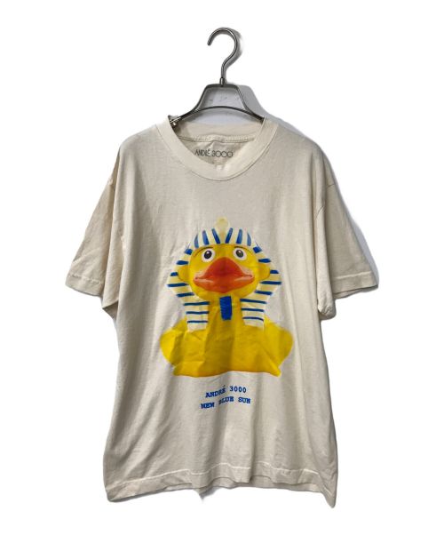 ANDRE 3000（アンドレ スリーサウザンド）ANDRE 3000 (アンドレ スリーサウザンド) プリントTシャツ/Duck Tee ベージュ サイズ:Lの古着・服飾アイテム