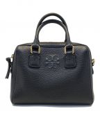 TORY BURCHトリーバーチ）の古着「Thea Mini Web Satchel/テア ミニ ウェブ サッチェル/2Wayバッグ/87899/TORY BURCH」｜ブラック