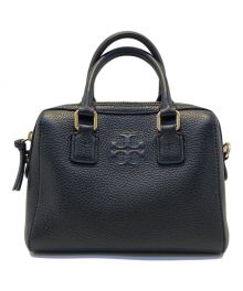 TORY BURCH（トリーバーチ）の古着「Thea Mini Web Satchel/テア ミニ ウェブ サッチェル/2Wayバッグ/87899/TORY BURCH」｜ブラック