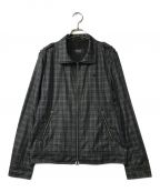 BURBERRY BLACK LABELバーバリーブラックレーベル）の古着「チェックブルゾン BURBERRY BLACK LABEL バーバリーブラックレーベル ジップアップ BMP22-221-08」｜ブラック×グレー