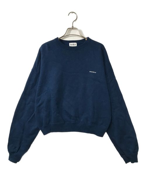 encircle（エンサークル）encircle (エンサークル) Loveletter sweat st ラブレタースウェットシャツ encircle エンサークル ショート丈 日本製 EN-CUT2310930 ブルー サイズ:FREEの古着・服飾アイテム