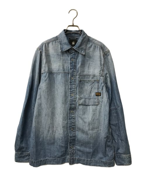 G-STAR RAW（ジースターロゥ）G-STAR RAW 1-Pocket Regular Denim Shirt ワンポケットレギュラーデニムシャツ G-STAR RAW ジースターロゥ レギュラーカラー D24764-D539-G341 インディゴ サイズ:Sの古着・服飾アイテム