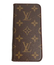 LOUIS VUITTON（ルイ ヴィトン）の古着「IPHONE X＆XS フォリオ モノグラム スマホケース/M63444/LOUIS VUITTON/ルイ ヴィトン/Made in Spain」｜ブラウン×ピンク