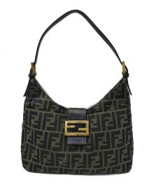 FENDI（フェンディ）の古着「マンマバケット ズッカ柄ワンショルダーバッグ FENDI フェンディ 26569   ブラウン ブラック」｜ブラウン