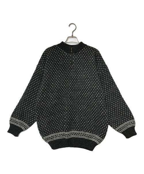 People knitwear（ピープルニットウェア）People knitwear (ピープルニットウェア) ハーフジップ モックネック バーズアイ プルオーバーニット People knitqwear ピープルニットウェア デンマーク製 グレー サイズ:M 未使用品の古着・服飾アイテム