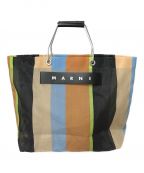 MARNIマルニ）の古着「マーケットトートバッグ MARNI マルニ マルチブラウン MARNI MARKET ミディアムショッパー SHMHR08A01TN296STM05」｜マルチカラー