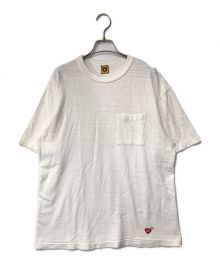 HUMAN MADE（ヒューマンメイド）の古着「ハート刺繍ポケットTシャツ HUMAN MADE ヒューマンメイド」｜ホワイト