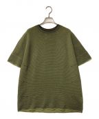 GOLDWINゴールドウイン）の古着「Japanese Paper Optical Knit Top/GZ33116/ジャパニースペーパーオプティカルニットトップ/GZ33116」｜グリーン×ブラック