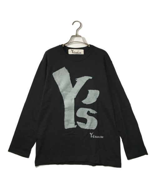 Y's BANG ON!（ワイズバングオン！）Y's BANG ON! (ワイズバングオン！) ロングスリーブカットソー Y's BANG ON! ワイズバングオン！ yohjiyamamoto  ヨウジヤマモト ロンT プリントT 日本製 YA-T33-052 ブラック サイズ:2の古着・服飾アイテム