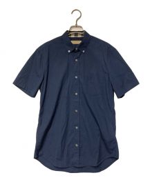 BURBERRY LONDON（バーバリーロンドン）の古着「ロゴ刺繍半袖シャツ BURBERRY LONDON バーバリーロンドン ホース刺繍 ボタンダウン BDshirt 4004721」｜ネイビー