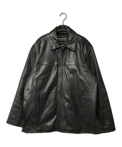 wilsons（ウィルソンズ）WILSONS (ウィルソンズ) ヴィンテージ レザージャケット WILSONS ウィルソンズ ライナー付き The leather expert シンサレート Thinsulate ブラック サイズ:SIZE Lの古着・服飾アイテム