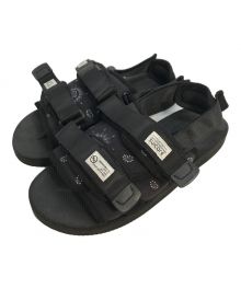 suicoke×NEIGHBORHOOD（スイコック×ネイバーフッド）の古着「NHSI MOTO NR-SANDAL/ダブルストラップサンダル/suicoke×NEIGHBORHOOD/スイコック×ネイバーフッド」｜ブラック