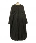 Phlannelフランネル）の古着「Cotton Silk Khadi Shirt Dress/コットン シルク カディ シャツドレス/BBZ1011409A0001/Phlannel/フランネル/日本製」｜グレー