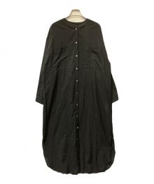 Phlannel（フランネル）の古着「Cotton Silk Khadi Shirt Dress/コットン シルク カディ シャツドレス/BBZ1011409A0001/Phlannel/フランネル/日本製」｜グレー