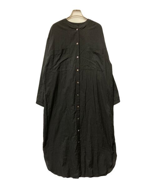 Phlannel（フランネル）Phlannel (フランネル) Cotton Silk Khadi Shirt Dress/コットン シルク カディ シャツドレス/BBZ1011409A0001/Phlannel/フランネル/日本製 グレー サイズ:SIZE 1の古着・服飾アイテム