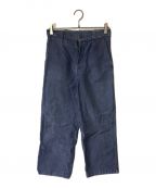 VULCAINバルカン）の古着「モールスキンワークパンツ/ moleskin work pants/VULCAIN/バルカン/推定40～50`s/刺繍タグ/ヴィンテージ/フレンチワーク」｜ブルー