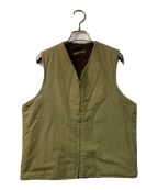 U'S NAVYユーエスネイビー）の古着「N-1デッキベスト/DECK VEST/ヴィンテージ/片爪/コの字/CONMAR」｜カーキ×ブラウン