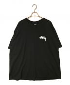 stussyステューシー）の古着「Fuzzy DiceプリントTシャツ/ファジーダイス プリントTシャツ/stussy/ステューシー/MADE IN HONDURAS」｜ブラック