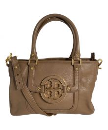 TORY BURCH（トリーバーチ）の古着「AMANDA CLASSIC HOBO/TORY BURCH」｜ベージュ