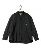 LEE×CITYSHOPリー×シティショップ）の古着「別注 Big pocket shirt ビッグポケットシャツ LEE リー CITYSHOP シティショップ バンドカラー シャツジャケット LM8609」｜ブラック