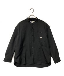 LEE×CITYSHOP（リー×シティショップ）の古着「別注 Big pocket shirt ビッグポケットシャツ LEE リー CITYSHOP シティショップ バンドカラー シャツジャケット LM8609」｜ブラック