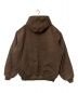 CarHartt (カーハート) アクティブジャケット CarHartt カーハート J130 DKB ブラウン Jacket, Hooded Quilt-lined ジャケット フーディー  ブラウン サイズ:2XL：13000円