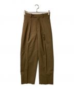 MARKAWAREマーカウェア）の古着「CLASSIC FIT TROUSERS ORGANIC WOOL TROPICAL/A21A-03PT02C/クラシックフィットトラウザーズ/インタック」｜ブラウン