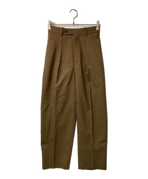 MARKAWARE（マーカウェア）MARKAWARE (マーカウェア) CLASSIC FIT TROUSERS ORGANIC WOOL TROPICAL/A21A-03PT02C/クラシックフィットトラウザーズ/インタック ブラウン サイズ:2の古着・服飾アイテム